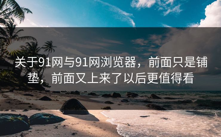关于91网与91网浏览器，前面只是铺垫，前面又上来了以后更值得看